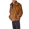  	Men’s Brown Real Mink Fur Winter Warm Jacket
