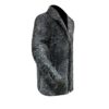  	Persian Karakul Lamb Mink Fur Collar Gray Jacket