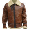 Power Book III Raising Kanan Lou Lou Brown Shearling Jacket Power Book III Raising Kanan Lou Lou Brown Shearling Jacket