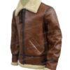 Power Book III Raising Kanan Lou Lou Brown Shearling Jacket Power Book III Raising Kanan Lou Lou Brown Shearling Jacket