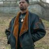  	Power Book III Marvin Thomas Leather Shearling Jacket