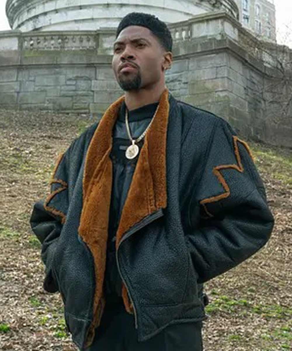 Power Book III Marvin Thomas Leather Shearling Jacket Power Book III Marvin Thomas Leather Shearling Jacket