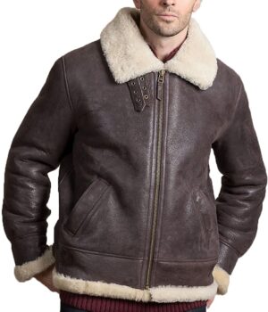  	Curtis Brown SF Flight Farrier Pilot Costume Leather Jacket