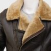  	Alex Brown Shearling Flight Pilot Jacket
