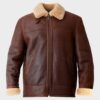  	Clark Shearling Leather Brown Jacket