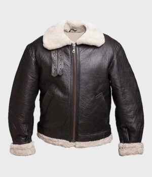  	Jackson-SF Aviator Shearling Leather Jacket