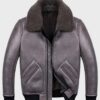  	Robinson Shearling Grey B2 Leather Jacket