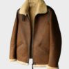  	Johnson Brown SF Shearling Soft Leather Jacket
