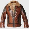  	Thompson Distressed Shearling Aviator SF Jacket