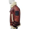  	Drew Aviator B6 Sheepskin Bomber Leather Jacket