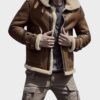  	Harris-SF Flight Sheepskin Shearling Leather Jacket