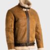  	Jay Brown Sheepskin SF Leather Jacket