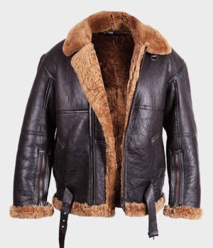  	Larry Sheepskin Flying SF Brown Shearling Jacket