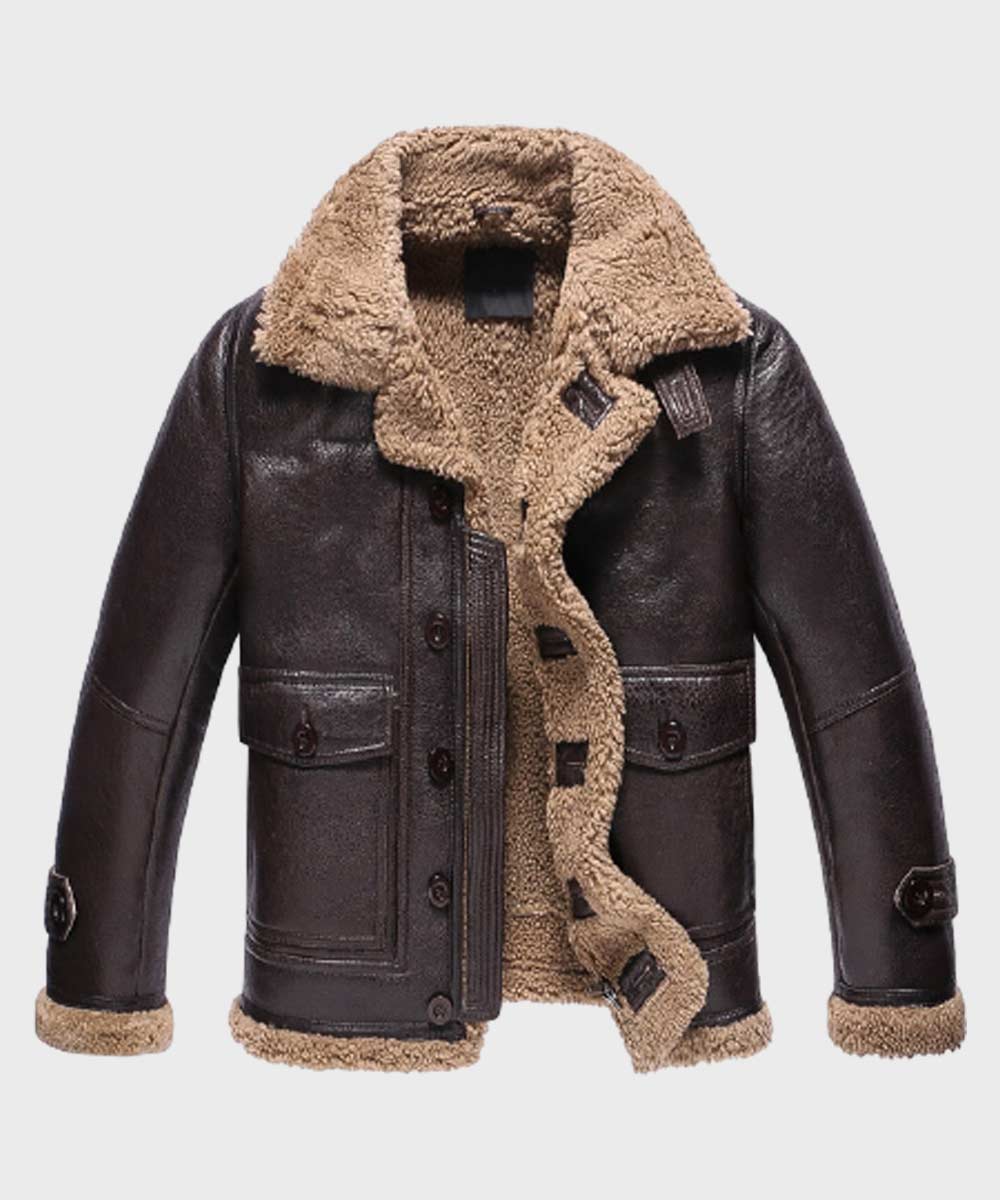 Edwards Sheepskin Shearling Fur Dark Brown Jacket Edwards Sheepskin Shearling Fur Dark Brown Jacket