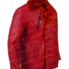 Barry Shearling Fur Red Leather Jacket Barry Shearling Fur Red Leather Jacket