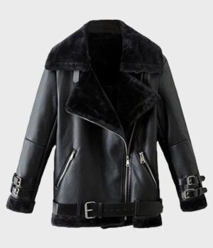  	Rivera Shearling Sheepskin Leather Jacket