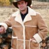  	Marlboro Man Shearling Sheepskin Brown Jacket
