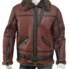 Darren SF Bomber Reddish Shaded Sheepskin Leather Jacket Darren SF Bomber Reddish Shaded Sheepskin Leather Jacket