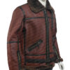 Darren SF Bomber Reddish Shaded Sheepskin Leather Jacket Darren SF Bomber Reddish Shaded Sheepskin Leather Jacket