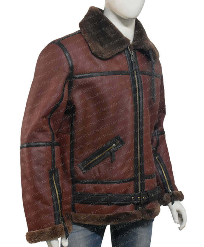 Darren SF Bomber Reddish Shaded Sheepskin Leather Jacket Darren SF Bomber Reddish Shaded Sheepskin Leather Jacket