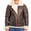  	Russell Dark Brown SF Aviator Sheepskin Pilot Jacket