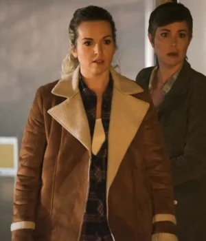  	Supernatural Donna Hanscum Brown Suede Jacket