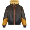  	Power Book II Ghost Monet Brown Shearling Jacket