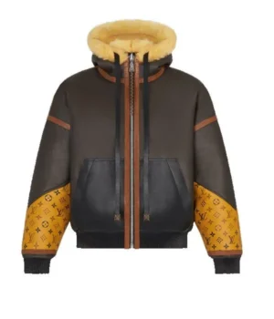  	Power Book II Ghost Monet Brown Shearling Jacket
