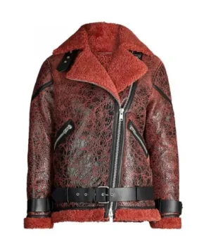  	Wynonna Earp S04 Melanie Scrofano Shearling Fur Jacket