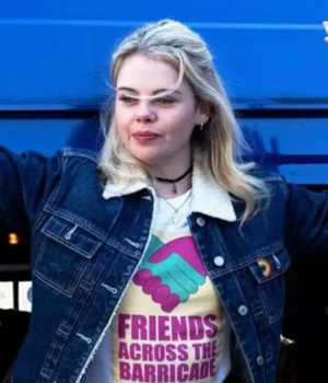  	Derry Girls Erin Quinn Blue Trucker Denim Jacket