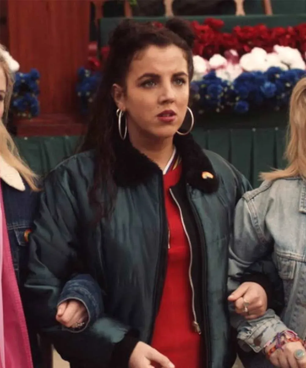 Derry Girls Michelle Mallon Black Fur Collar Jacket Derry Girls Michelle Mallon Black Fur Collar Jacket