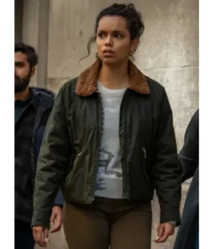  	Suspicion Natalie Thompson Fur Collar Jacket