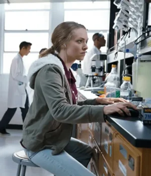  	Amanda Seyfried The Dropout Fur Hoodie Jacket