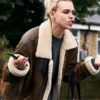 Billie Piper I Hate Suzie Brown Shearling Leather Jacket Billie Piper I Hate Suzie Brown Shearling Leather Jacket