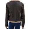  	Addie Dark Warm Shearling Leather Jacket