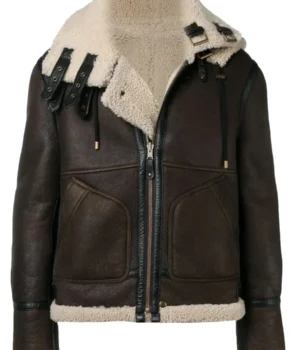  	Brittany Faith Connexion Reversible Shearling Hooded Jacket