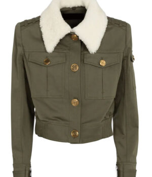  	The Equalizer S02 Mel Cropped Fur Collar Green Jacket