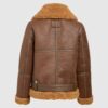  	Julie Flight Pilot Shearling Brown Faux Jacket