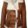  	Rachael Aviator Double Breasted Leather Jacket