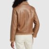 Monica Shearling Fur Lined Brown Jacket Monica Shearling Fur Lined Brown Jacket
