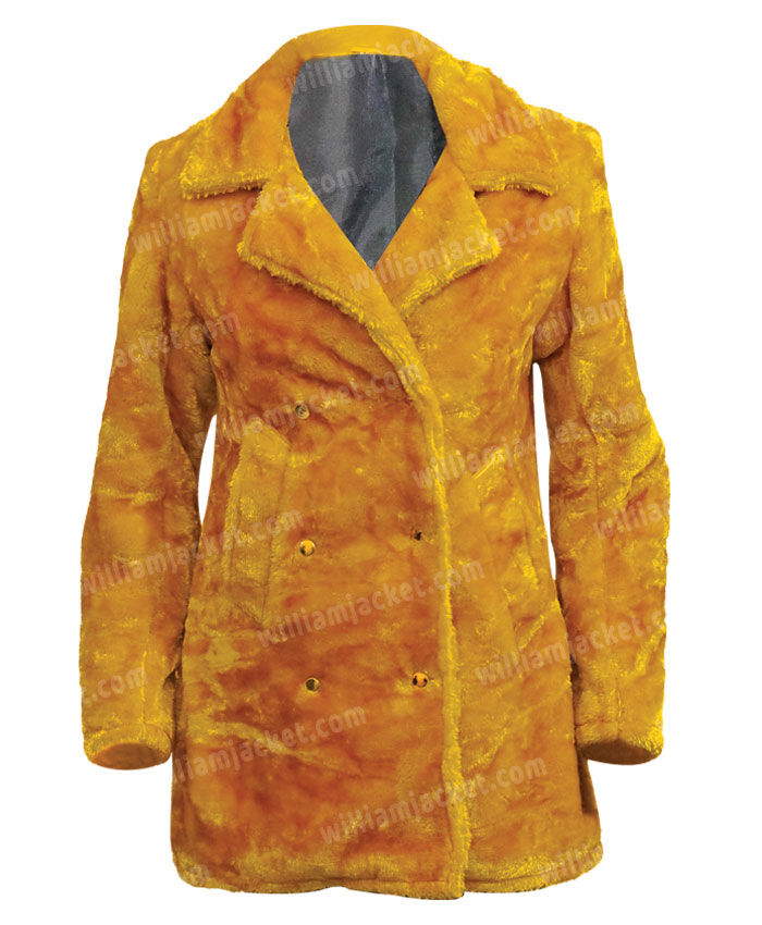 Selena Gomez Only Murders In The Building Orange Fur Jacket Selena Gomez Only Murders In The Building Orange Fur Jacket