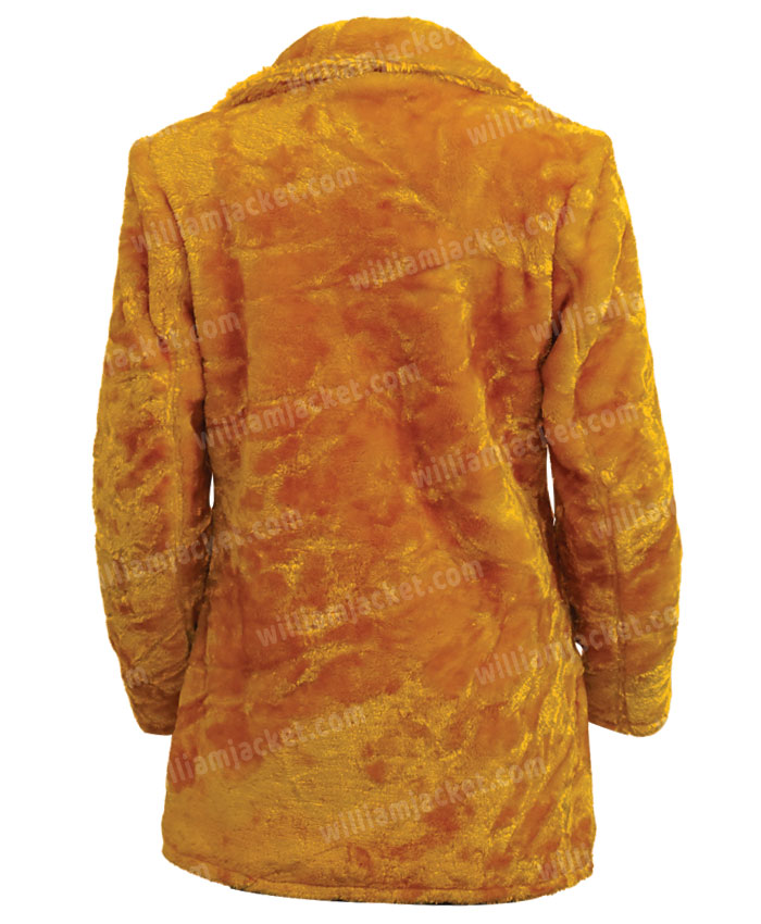 Selena Gomez Only Murders In The Building Orange Fur Jacket Selena Gomez Only Murders In The Building Orange Fur Jacket