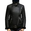Victoria Black Aviator Shearling Sheepskin Jacket Victoria Black Aviator Shearling Sheepskin Jacket