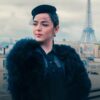  	Garance Marillier Madame Claude Black Fur Jacket