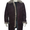  	Allen RAF B16 Bomber Long Sheepskin Leather Trench Coat