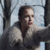  	Jodie Comer Killing Eve Villanelle White Faux Fur Jacket
