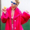  	Taylor Swift Pink Fur Jacket