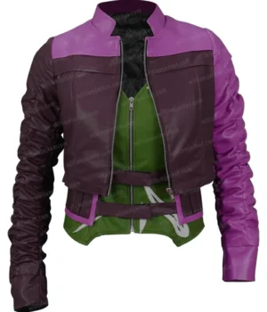  	Injustice 2 Harley Quinn Purple Costume Jacket