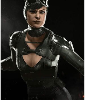  	Injustice 2 Catwoman Black Leather Jacket