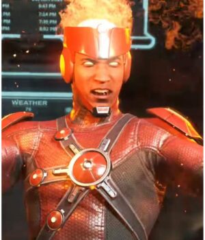  	Firestorm Injustice 2 Red Costume Leather Jacket